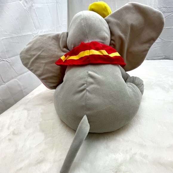 Disney Resorts Dumbo Elephant 15" Plush Stuffed Toy Gray Pink Yellow - Picture 3 of 11